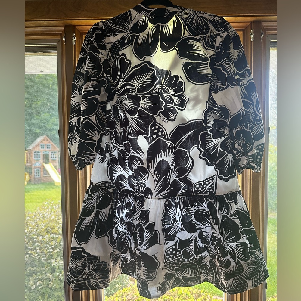 FARM Rio Black and White Floral Mini Dress - Picture 3 of 5
